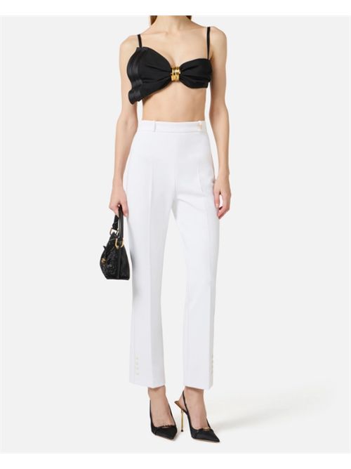 LOGO CHARM TROUSERS ELISABETTA FRANCHI | PA16861E2360 avorio